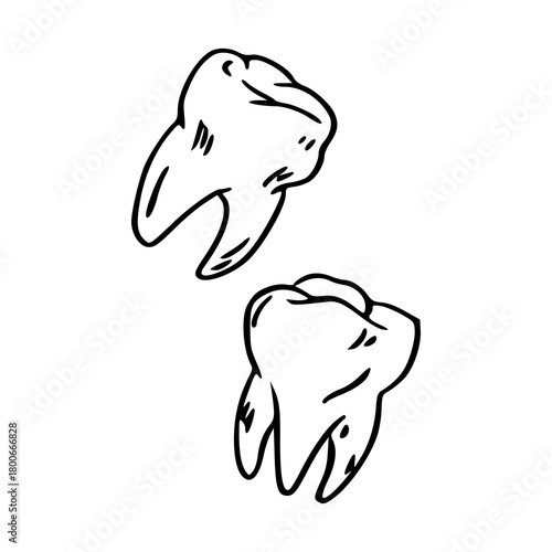 dental healthcare doodle illustration