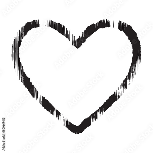 Express heartfelt emotions with a simple, bold black heart for creative projects