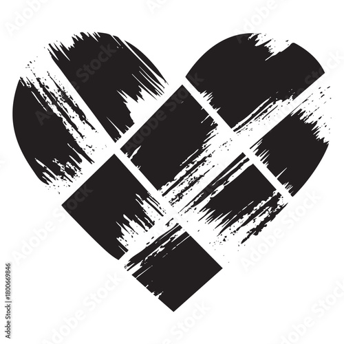 Bold textured heart design for Valentine's Day promotions and romantic projects