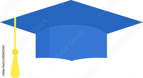 Blue graduation cap