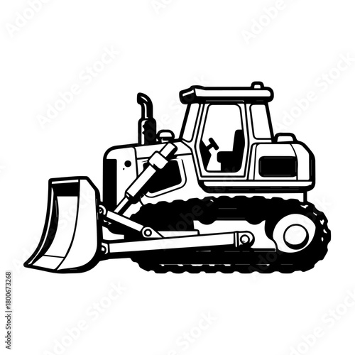 Excavator Crawler Loader With Bucket Arm.