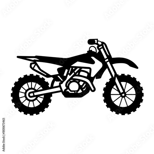 Dirt Bike Silhouette For Off Road Racing.