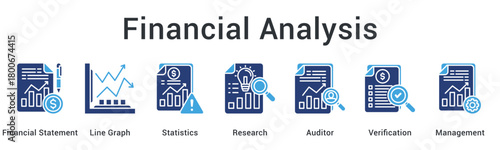 Financial analysis using statements and graphs with statistical research for auditor verification and management.