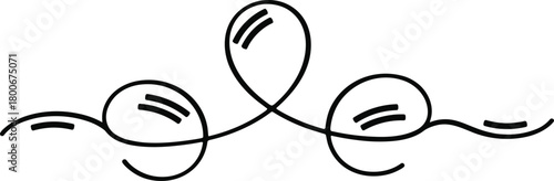 Decorative flourish design, elegant loop ornament, symmetrical line art, formal graphic element, minimal black embellishment, invitation divider, vintage style icon