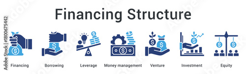 Financing structure utilizes borrowing and leverage with money management for venture investment and equity capital.