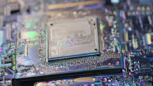 Close-Up of a Modern Computer Processor, Technology Concept