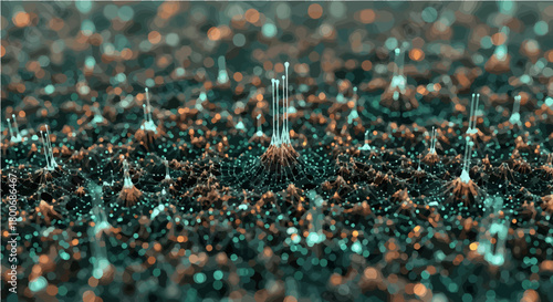 Isometric 3D Render of Quantum Computing Core: AI Data Processing and Storage in Glass Cube