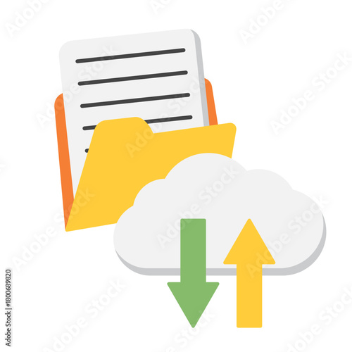 cloud convert illustration for ui design and web design