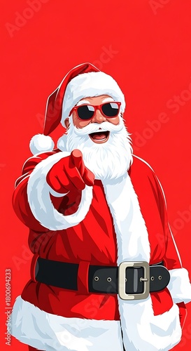 Santa Claus in Festive Scene for Holiday Celebration