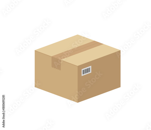 段ボール,フラットイラスト