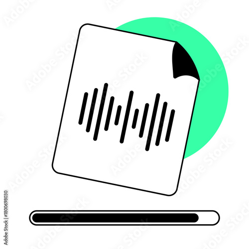 audio converter illustration for ui design and web design