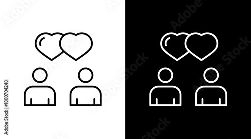 Friendship White Icon Set Design