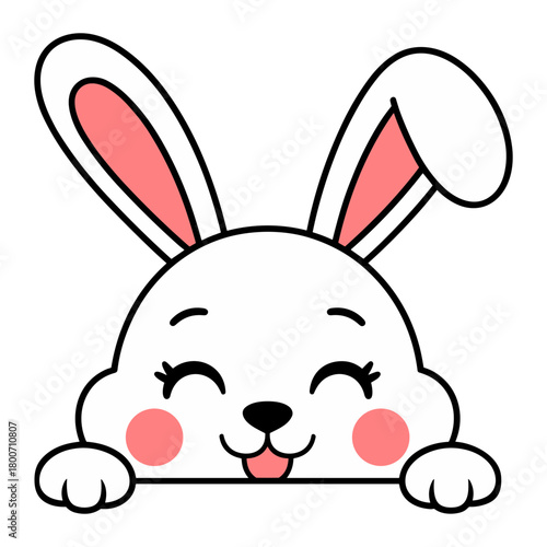 Peeking Easter Bunny