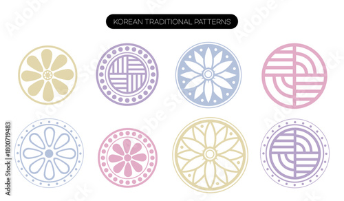 한국 전통 떡살 무늬 디자인