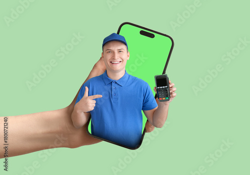 Courier with payment termin...