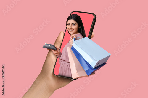 Happy smiling young woman w...