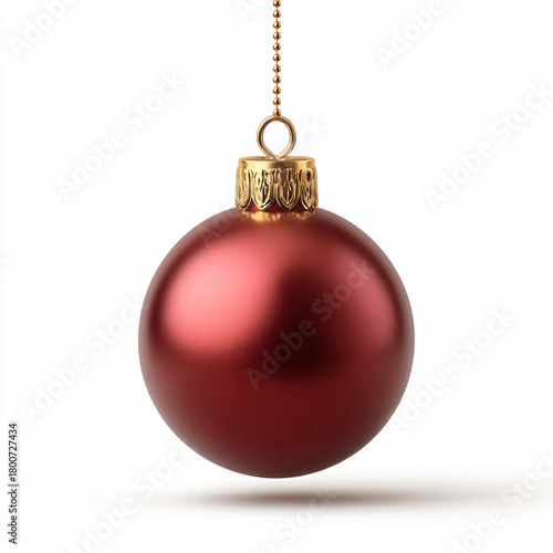 red christmas ball isolated