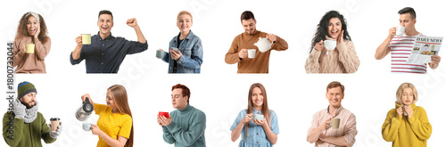 Set of different people wit...