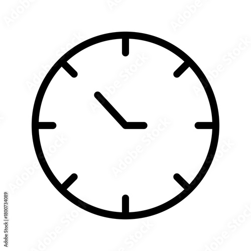 Wall Clock Professional Line Icon Set Featuring Modern Minimal Timekeeping Elements for Clean Unique Designs and Versatile Creative Use