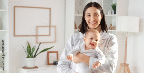 Female pediatrician with li...