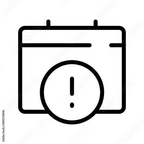 Calendar Exclamation icon set featuring bold, modern symbols for urgent reminders, important events, and effective schedule management