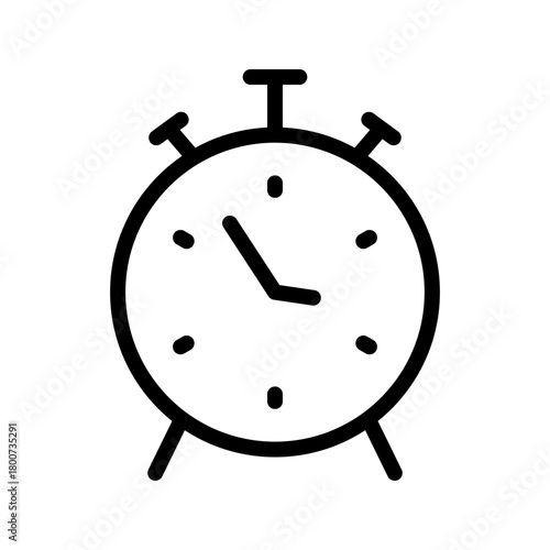 Alarm Clock icon set featuring modern, precise symbols for time management, reminders, and effective daily scheduling