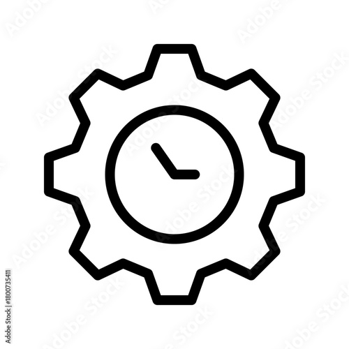 Time Gear icon set featuring modern, precise symbols for clock settings, schedule adjustments, and efficient time management