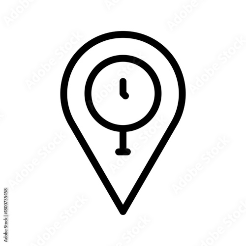 Location Time icon set featuring modern, clear symbols for world clocks, time zones, and location-based scheduling