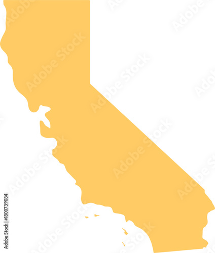California State Outline Map Graphic.