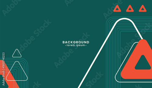 Modern green background with triangles and geometric shapes. Suitable for design projects, tech presentations, websites, and digital artwork creation.
