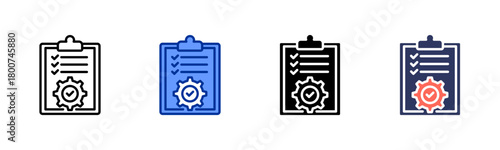 Quality Control icon set multiple style collection
