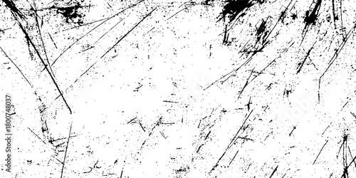 Abstract black grunge background vector with paint splatters, dirty texture, and old vintage paper design