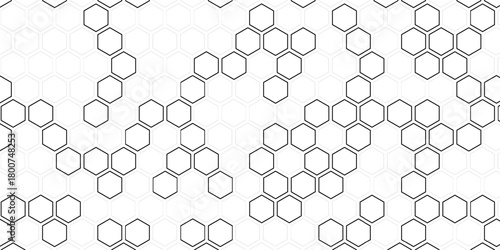 Hexagonal pattern cyberspace green background. Hexagon Grid tech pattern. Eps 10