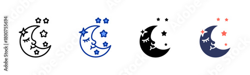 Sweet Dreams icon set multiple style collection