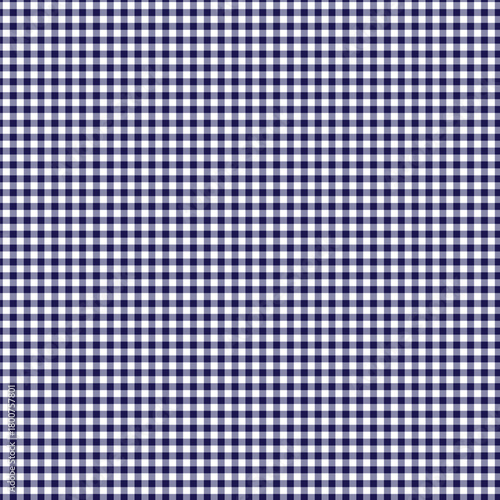 Classic Navy Blue and White Gingham Seamless Pattern Vector
