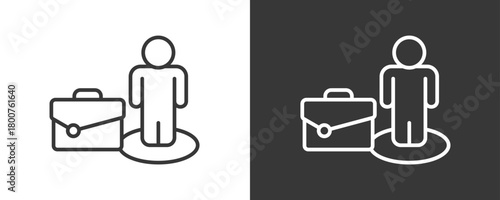 Job Position Icon Set Vector Collection Isolated In Black And White