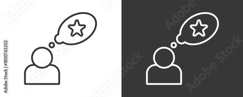 Expectation Icon Set Vector Collection Isolated In Black And White