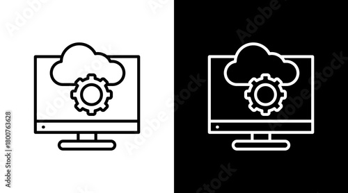 Open Api White Icon Set Design