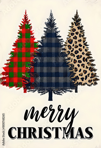 Merry Christmas, tree, text,generative ai