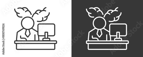 Workload Icon Set Vector Collection Isolated In Black And White