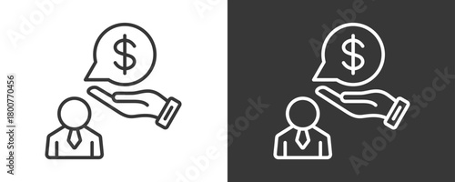 Compensation Icon Set Vector Collection Isolated In Black And White