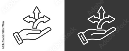 Decision Making Icon Set Vector Collection Isolated In Black And White
