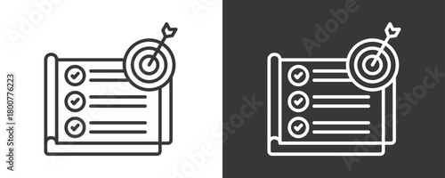 Goal Icon Set Vector Collection Isolated In Black And White