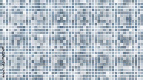 Muted dusty blue and slate grey square tile mosaic grid background
