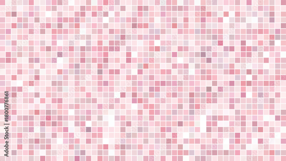 Fototapeta premium Delicate soft pink and mauve square tile mosaic grid abstract background