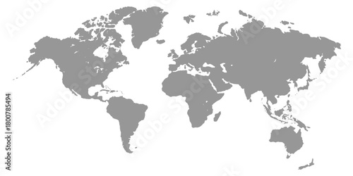World Map Vector. Global Geography Illustration.