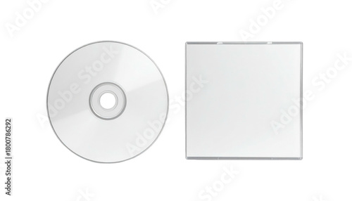 Blank digital media. Shiny silver disc and case on black. Potential for music, data, or movie storage