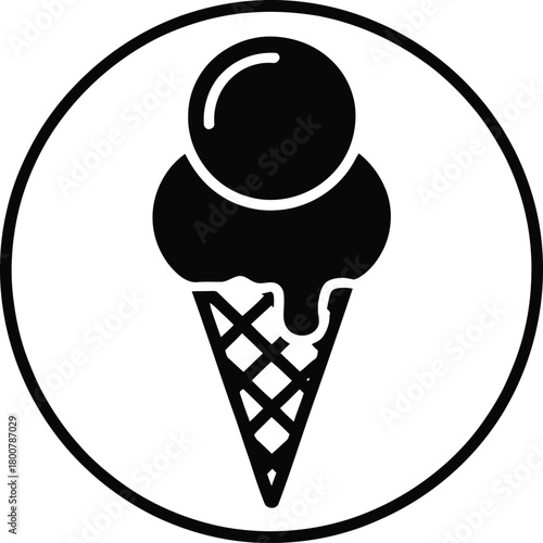 Delicious cold treat melts quickly in a black silhouette