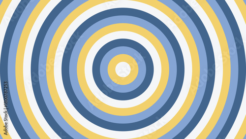 Abstract concentric circles in cool calming colors creating a hypnotic effect and modern visual design concept for backgrounds and templates
