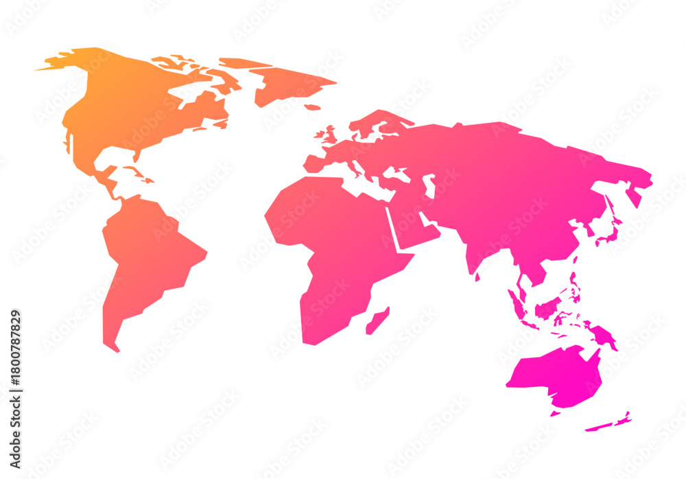 Fototapeta premium World Map Vector. Global Geography Illustration.